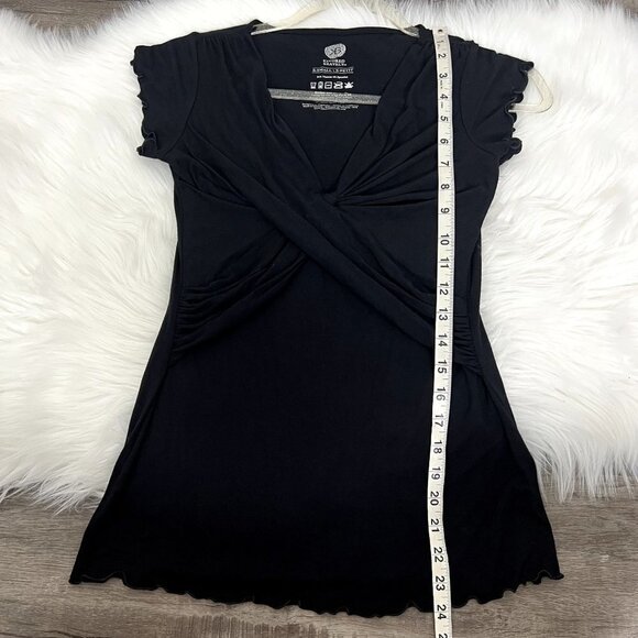 Kindred Bravely Black Davy Short Sleeve Nursing Maternity Top Womens XS Lounge - Picture 7 of 7
